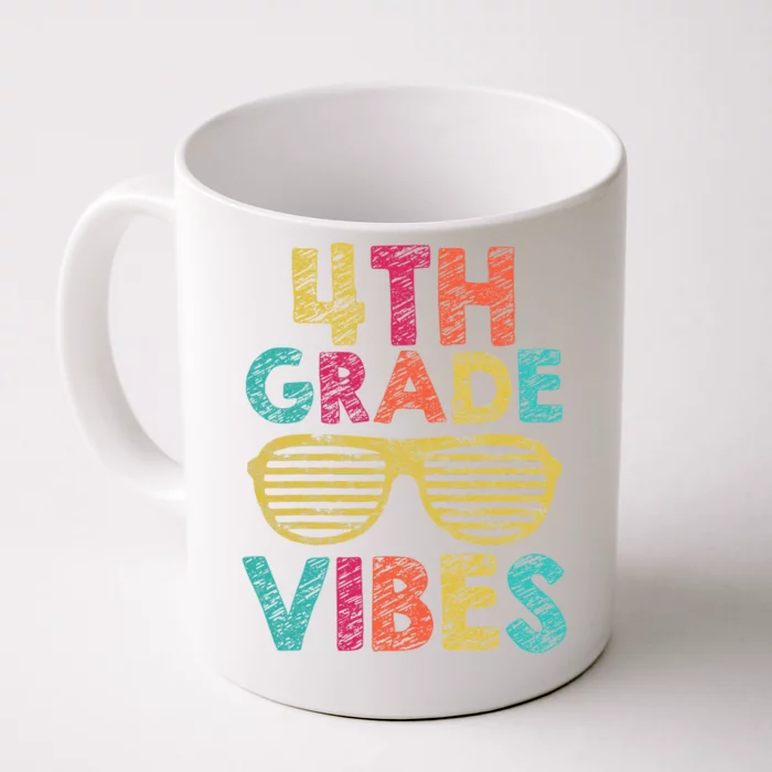 Back To School 4th Grade Vibes First Day Teacher Gift Front & Back Coffee Mug