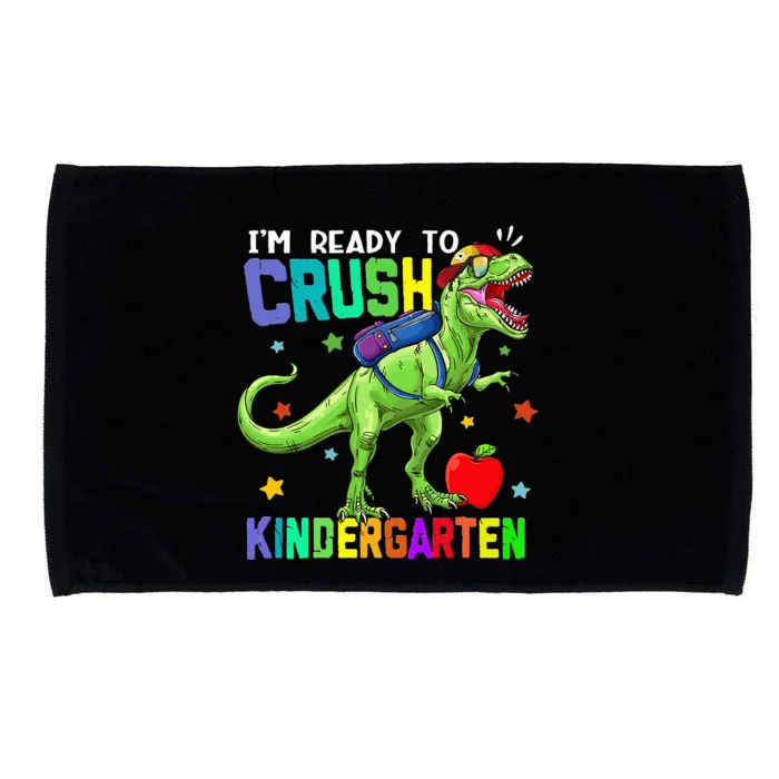 back to school dinosaur im ready to crush kindergarten Microfiber Hand Towel