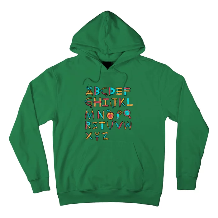 Back To School Alphabet Kindergarten Teacher Hoodie