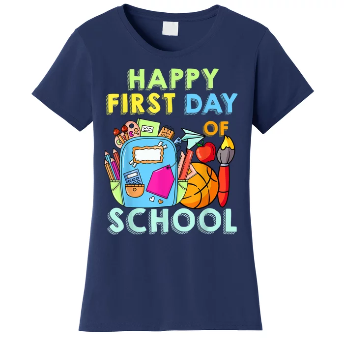 Back To School Happy First Day Of School Teacher Student Women's T-Shirt