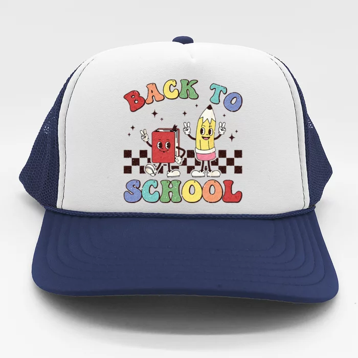 Back To School Teachers Happy First Day Of School Trucker Hat