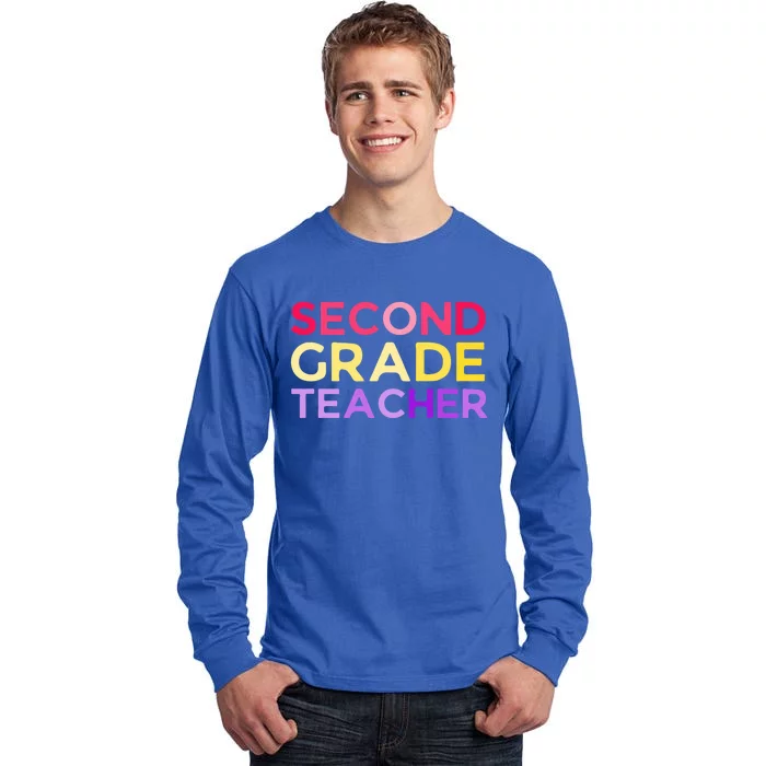 Back To School 2Nd Second Grade Teacher Gift Tall Long Sleeve T-Shirt