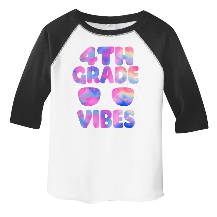 Back To School 4th Grade Vibes First Day Teacher Toddler Fine Jersey T-Shirt