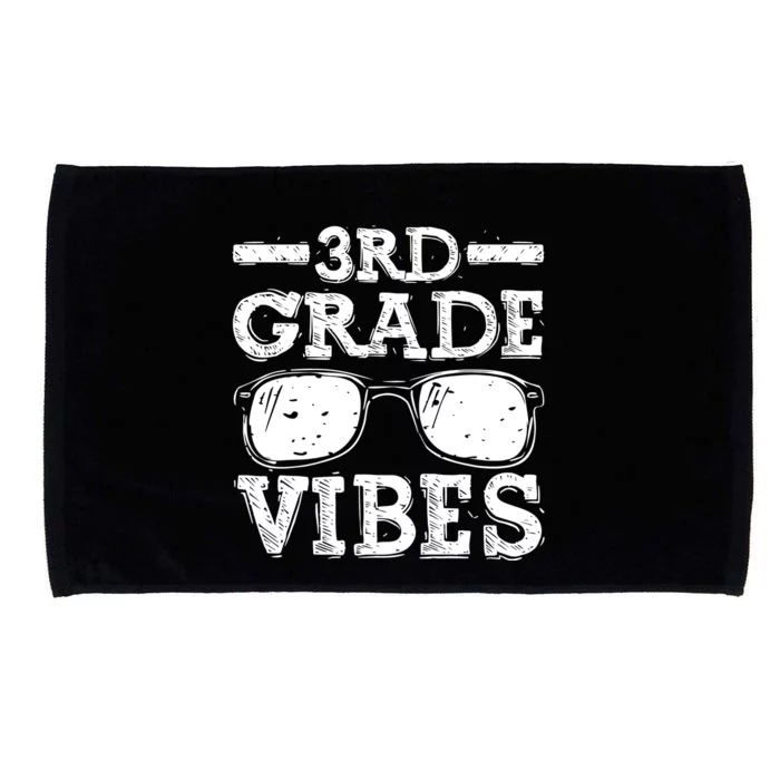 Back To School 3rd Grade Vibes First Day Teacher Gift Microfiber Hand Towel