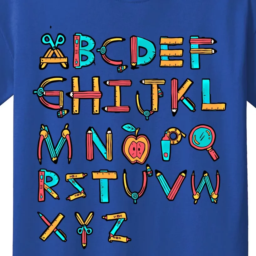 Back To School Alphabet Kindergarten Teacher Cool Gift Kids T-Shirt