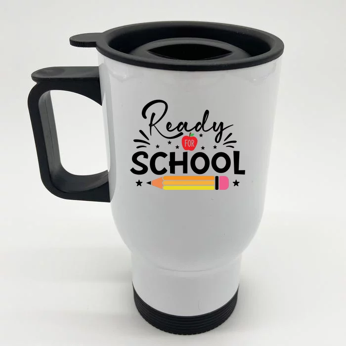 Back To School Readiness Graphic Front & Back Stainless Steel Travel Mug