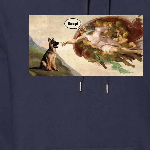 Boop The Snoot Of A German Shepherd Funny Dog Meme Premium Hoodie