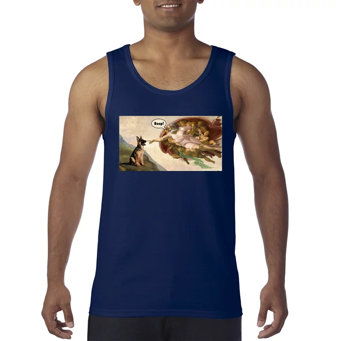 Boop The Snoot Of A German Shepherd Funny Dog Meme Tank Top