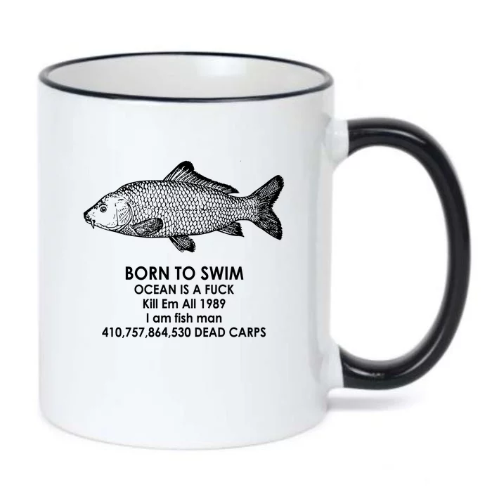 Born To Swim Ocean Is A Fuck Black Color Changing Mug