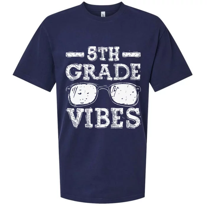 Back To School 5th Grade Vibes First Day Teacher Sueded Cloud Jersey T-Shirt