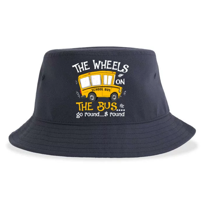 Back To School The Wheels On The Bus Sustainable Bucket Hat