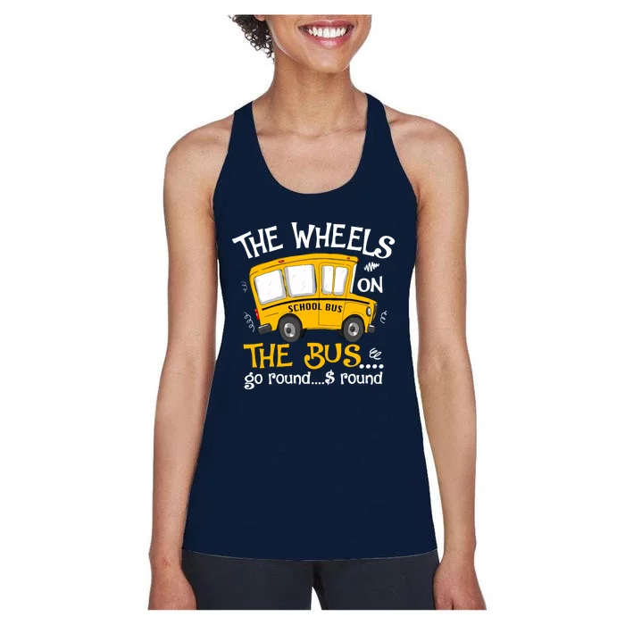 Back To School The Wheels On The Bus Women's Racerback Tank