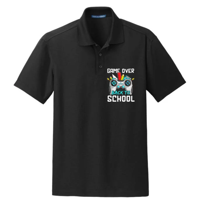 Back To School Funny Game Over Teacher Student Controller Dry Zone Grid Performance Polo