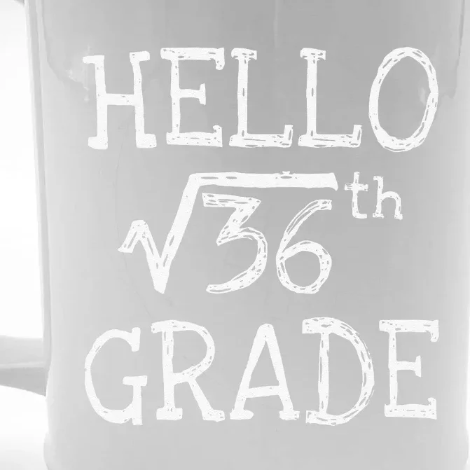 Back To School 6th Grade Square Root Of 36 Math Teacher Front & Back Beer Stein