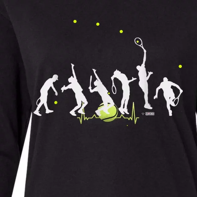 Big Tennis Serve Soft Serve Tennis Tennis Ball Pulse Womens Cotton Relaxed Long Sleeve T-Shirt