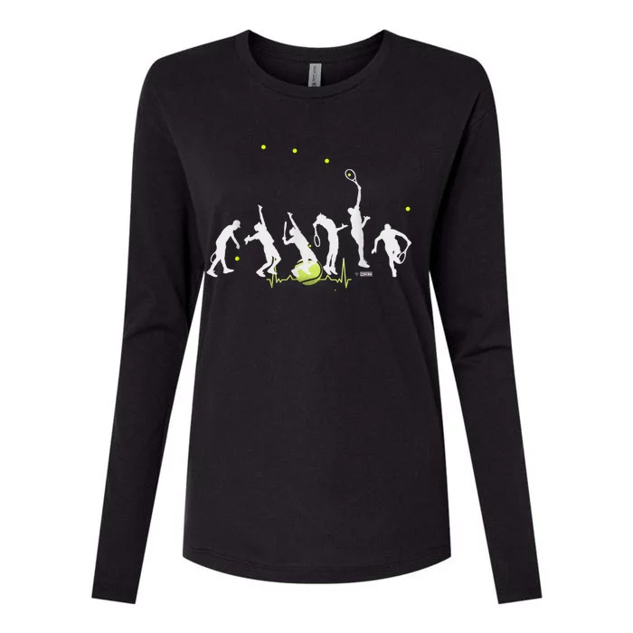 Big Tennis Serve Soft Serve Tennis Tennis Ball Pulse Womens Cotton Relaxed Long Sleeve T-Shirt