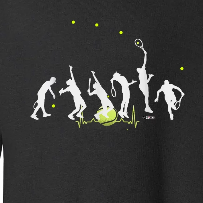 Big Tennis Serve Soft Serve Tennis Tennis Ball Pulse Toddler Sweatshirt