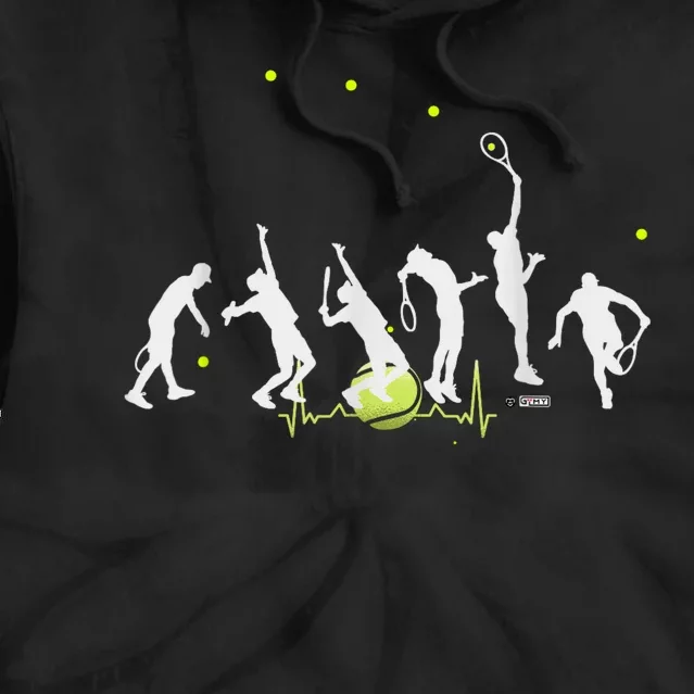 Big Tennis Serve Soft Serve Tennis Tennis Ball Pulse Tie Dye Hoodie