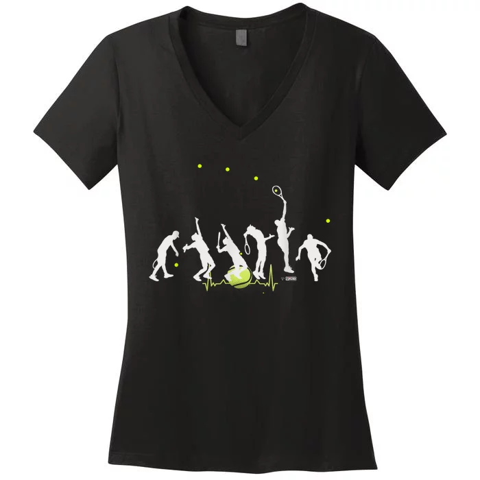 Big Tennis Serve Soft Serve Tennis Tennis Ball Pulse Women's V-Neck T-Shirt