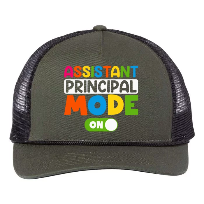 Back To School Assistant Principal Mode On Retro Rope Trucker Hat Cap