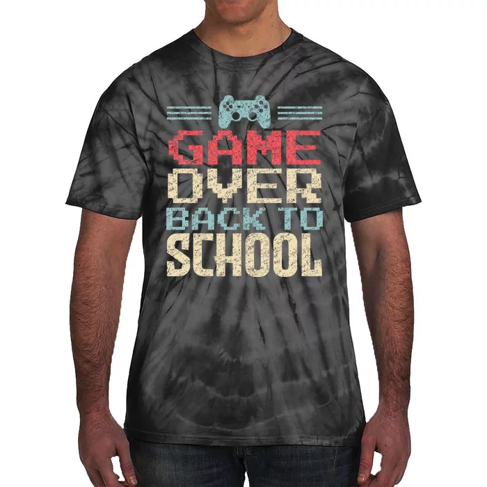 Back To School Funny Game Over Teacher Student Retro Gamer Tie-Dye T-Shirt