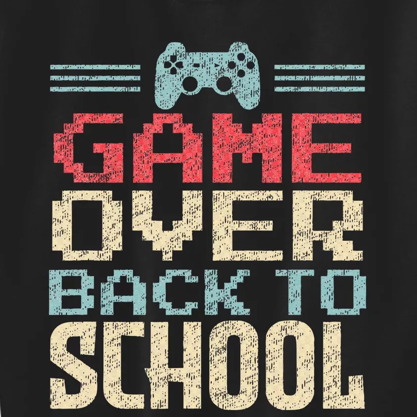 Back To School Funny Game Over Teacher Student Retro Gamer Kids Sweatshirt