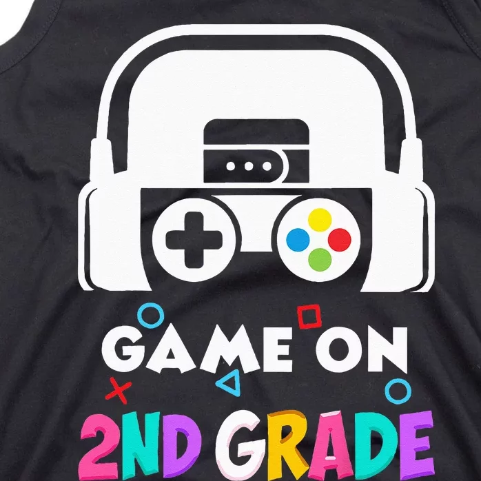 Back To School Game On 2nd Grade Funny Gamer Kids Tank Top