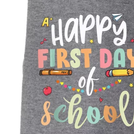 Back to School Happy First Day of School Teacher Student Kid Doggie 3-End Fleece Hoodie