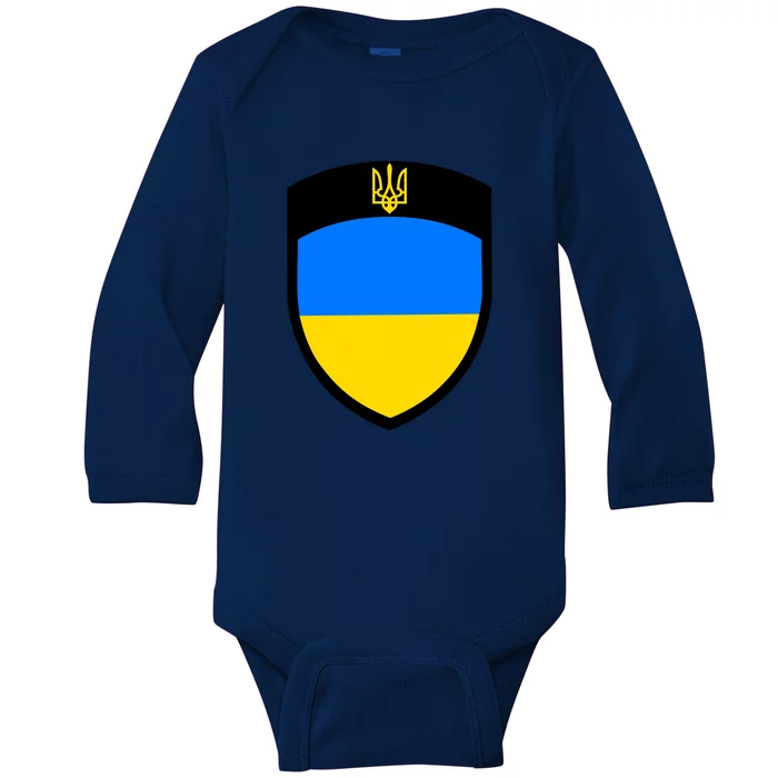 Big Tactical Shield 5 11 Stand With Ukraine Volodymyr Zelenskyy Trident Military Baby Long Sleeve Bodysuit