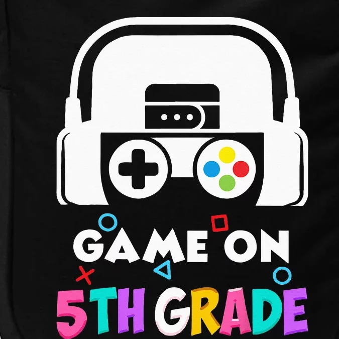 Back To School Game On 5th Grade Funny Gamer Kids Impact Tech Backpack