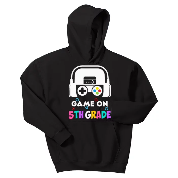 Back To School Game On 5th Grade Funny Gamer Kids Kids Hoodie