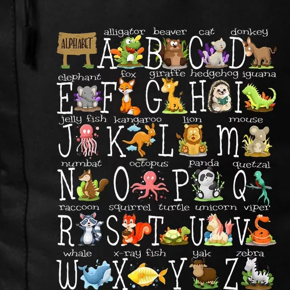 Back To School Cute Animals Az Alphabet Abcs Teacher Daily Commute Backpack