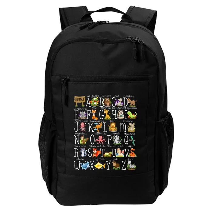 Back To School Cute Animals Az Alphabet Abcs Teacher Daily Commute Backpack