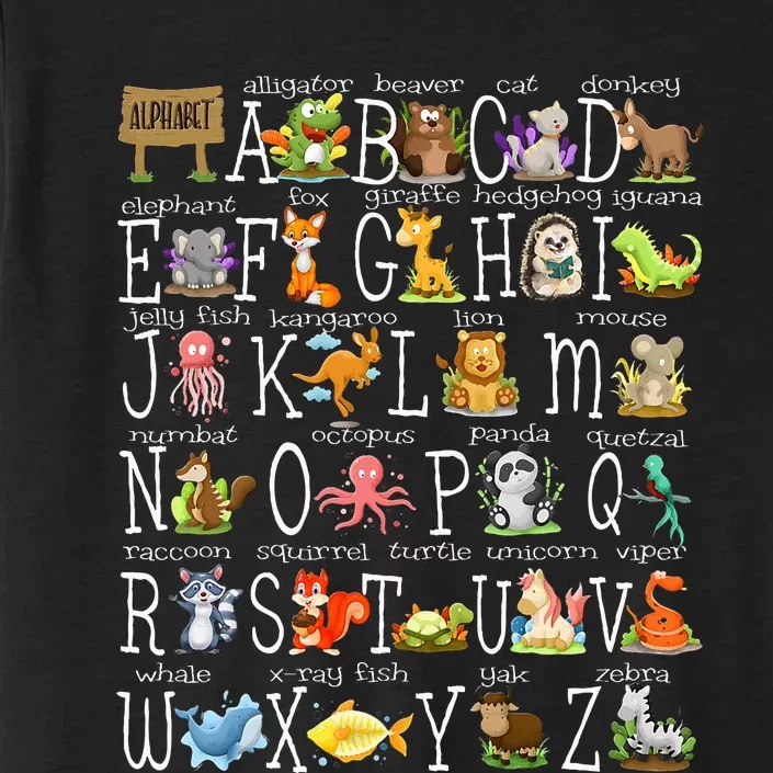 Back To School Cute Animals Az Alphabet Abcs Teacher ChromaSoft Performance T-Shirt