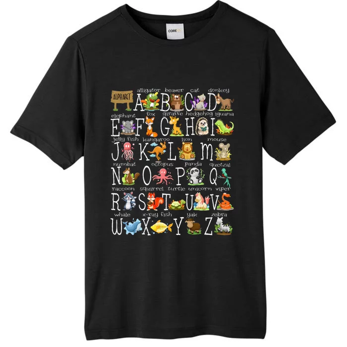 Back To School Cute Animals Az Alphabet Abcs Teacher ChromaSoft Performance T-Shirt