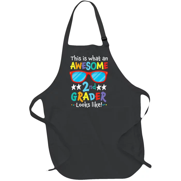 Back to School 2nd Grade Awesome Second Grader Looks Like Full-Length Apron With Pocket