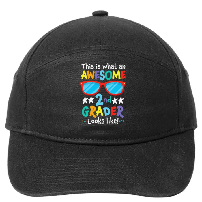 Back to School 2nd Grade Awesome Second Grader Looks Like 7-Panel Snapback Hat