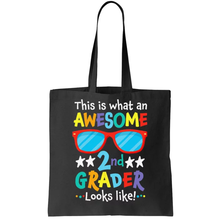 Back to School 2nd Grade Awesome Second Grader Looks Like Tote Bag