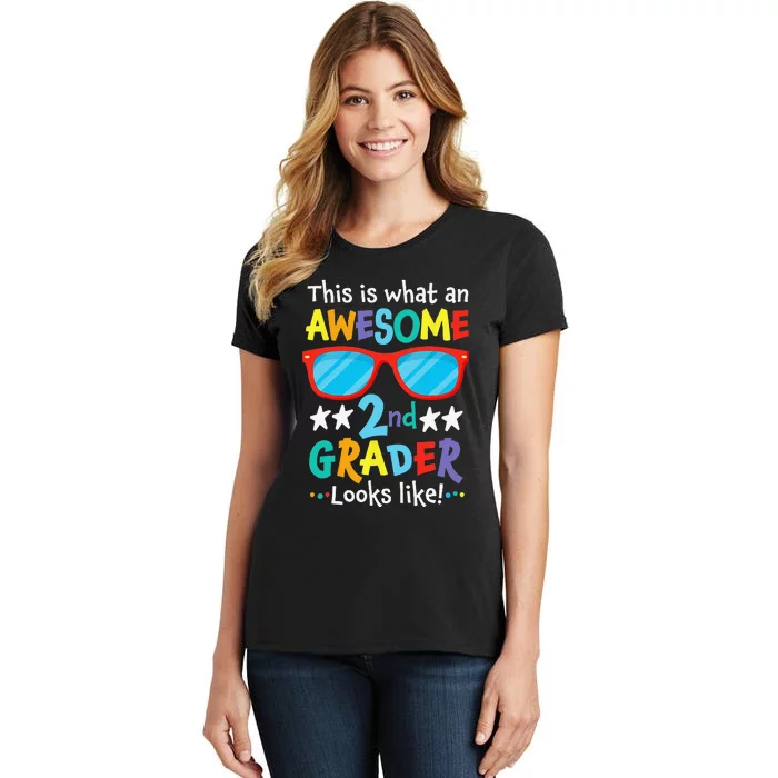 Back to School 2nd Grade Awesome Second Grader Looks Like Women's T-Shirt