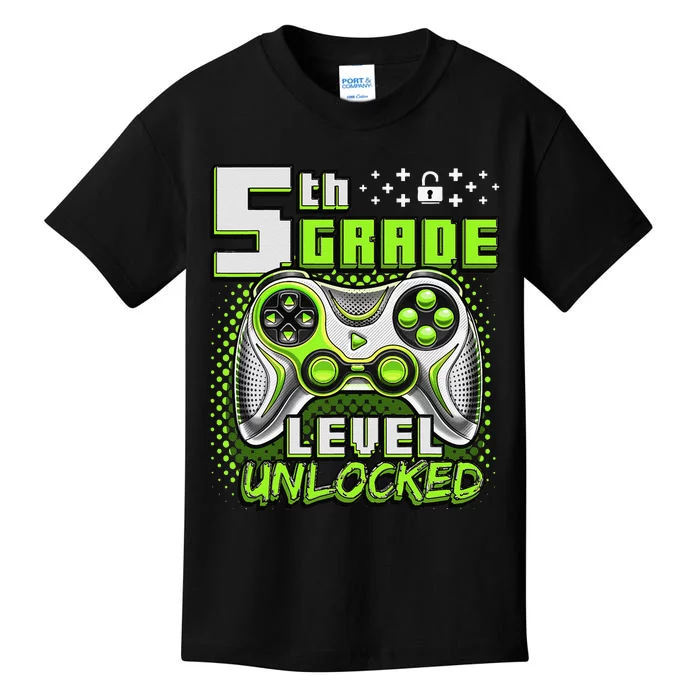 Back To School 5th Grade Gamer First Day School Level Gift Kids T-Shirt