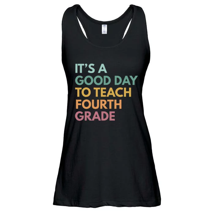 Back To School It's A Good Day To Teach Fourth Grade Teacher Ladies Essential Flowy Tank