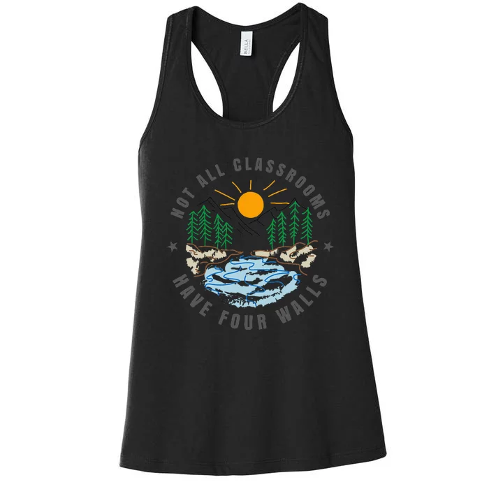 Back To School Not All Classrooms Have Four Walls Nature Women's Racerback Tank