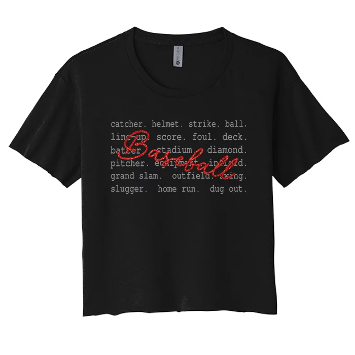 Baseball Team Sports Lover Team Women's Crop Top Tee