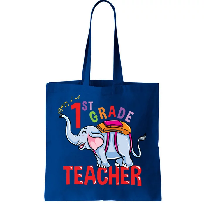 Back To School Elephant 1St Grade Teacher Gift Tote Bag