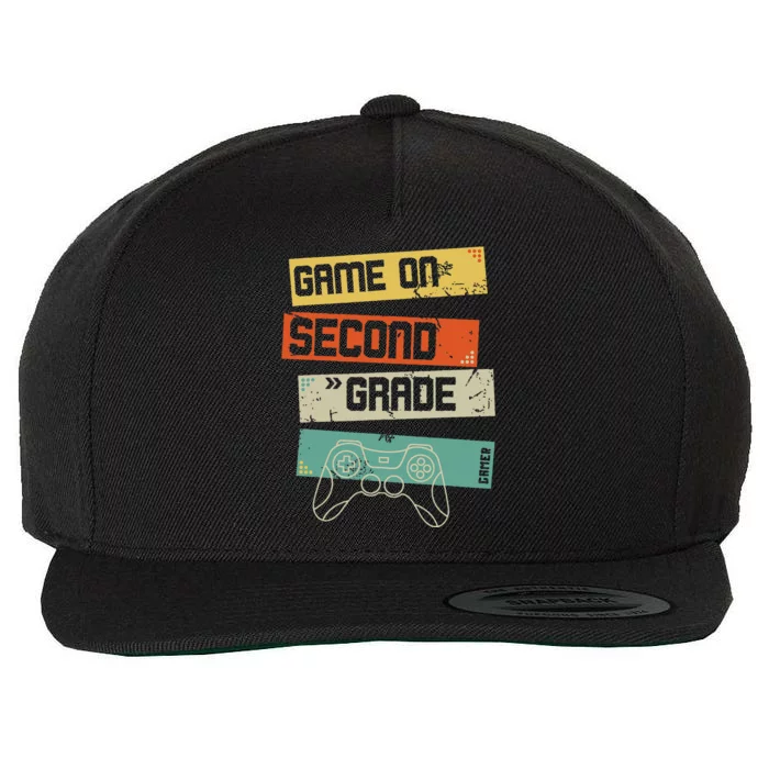 Back To School Game On 2nd Grade Funny Gamer Wool Snapback Cap