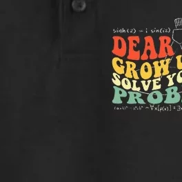 Back To School Math Quote Teens Dear Math Dry Zone Grid Performance Polo