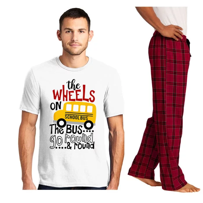 Back To School Funny The WHEELS On The BUS Kids Pajama Set