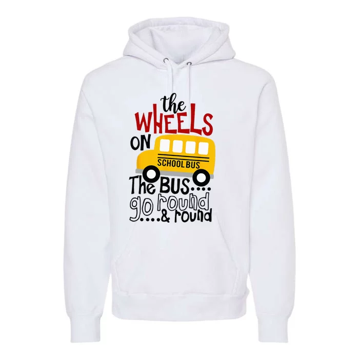 Back To School Funny The WHEELS On The BUS Kids Premium Hoodie