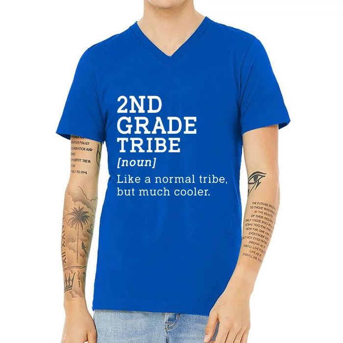 Back To School 2nd Grade Tribe Teacher Second Grade Team Gift V-Neck T-Shirt