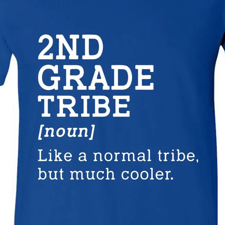 Back To School 2nd Grade Tribe Teacher Second Grade Team Gift V-Neck T-Shirt